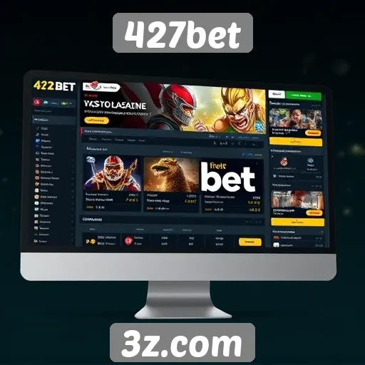 Interface de usuário do 427bet em foco